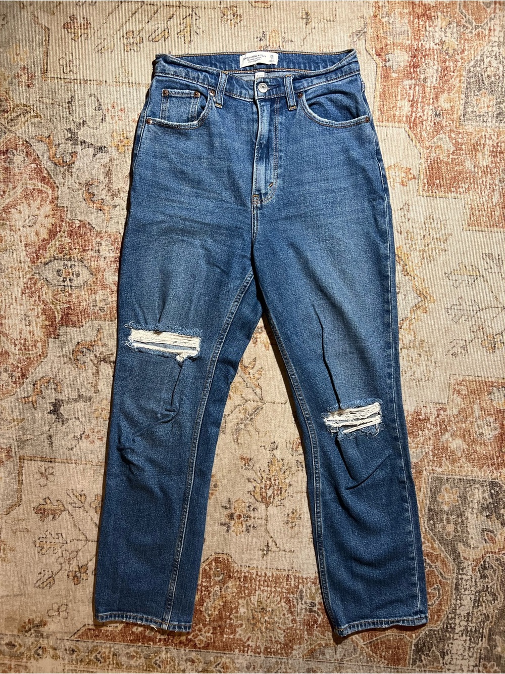 Abercrombie & Fitch The Ankle Straight Ultra High Rise Curve Love